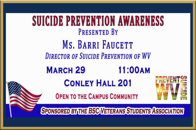 Bluefield State student group  to raise awareness of Veteran suicide