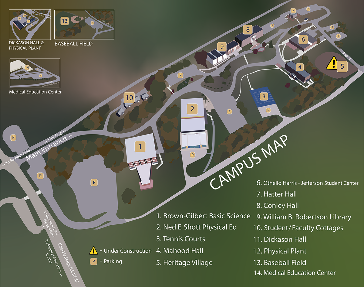 Bluefield Campus Map Bluefield State University
