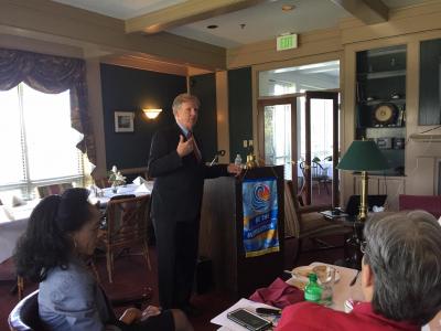 Robin Capehart, Bluefield State College Interim President, was the program speaker at the April 18 meeting of the Bluefield, VA Rotary Club at Fincastle Country Club
