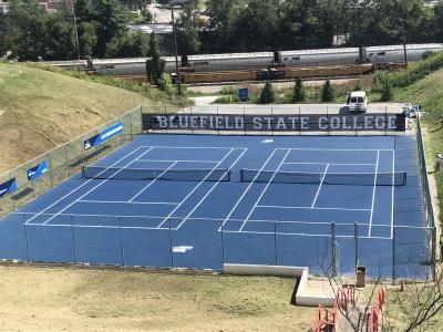 Bluefield State College's tennis courts receive a "makeover"