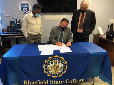 Bluefield State College has entered into a formal Memorandum of Understanding (MOU) with the Higher Institute of Advanced Technology and Management (ISTAMA) in Douala, Cameroon
