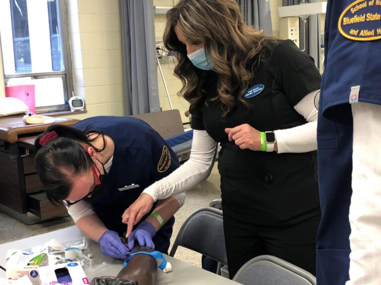 BSC Nursing and RadTech students in simulation lab exercise