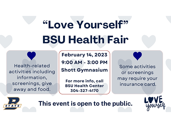 “Love Yourself” Community Health Screening & Health Info Event, Feb. 14 at Bluefield State University