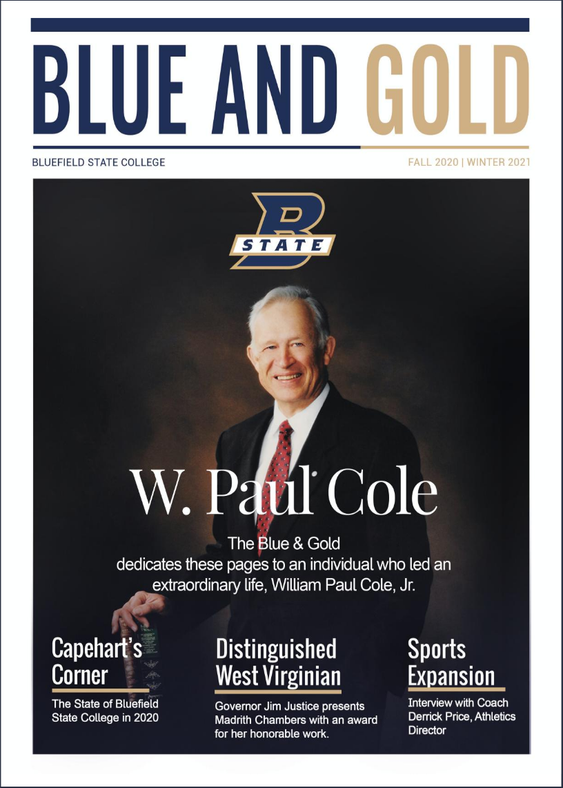 blue and gold Fall 2020 Winter 2021